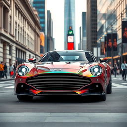 A sleek and futuristic reinterpretation of the retro Aston Martin DB5 Vantage for 2026, featuring modern touches while preserving its iconic silhouette