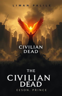 A striking and poignant poetry book cover illustrating the theme of societal isolation and the concept of 'civilian dead