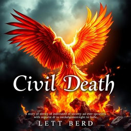 A poetry book cover titled 'Civil Death', illustrating the story of individuals isolated from society, as reported by intelligence services and denied their right to life
