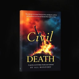 A poetry book cover titled 'Civil Death', conveying the narrative of individuals isolated from society by intelligence services and denied their right to live
