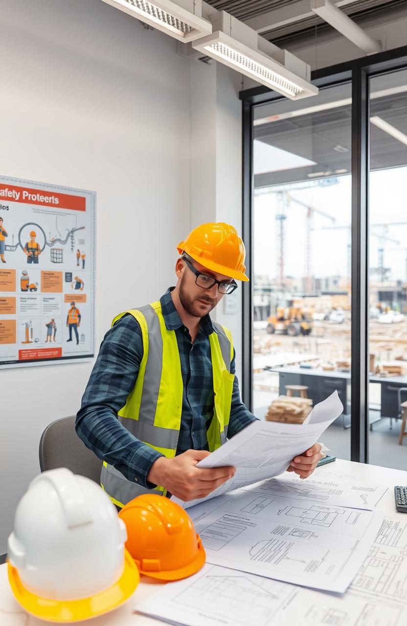 Safety Engineer in Action: Modern Office Vibes