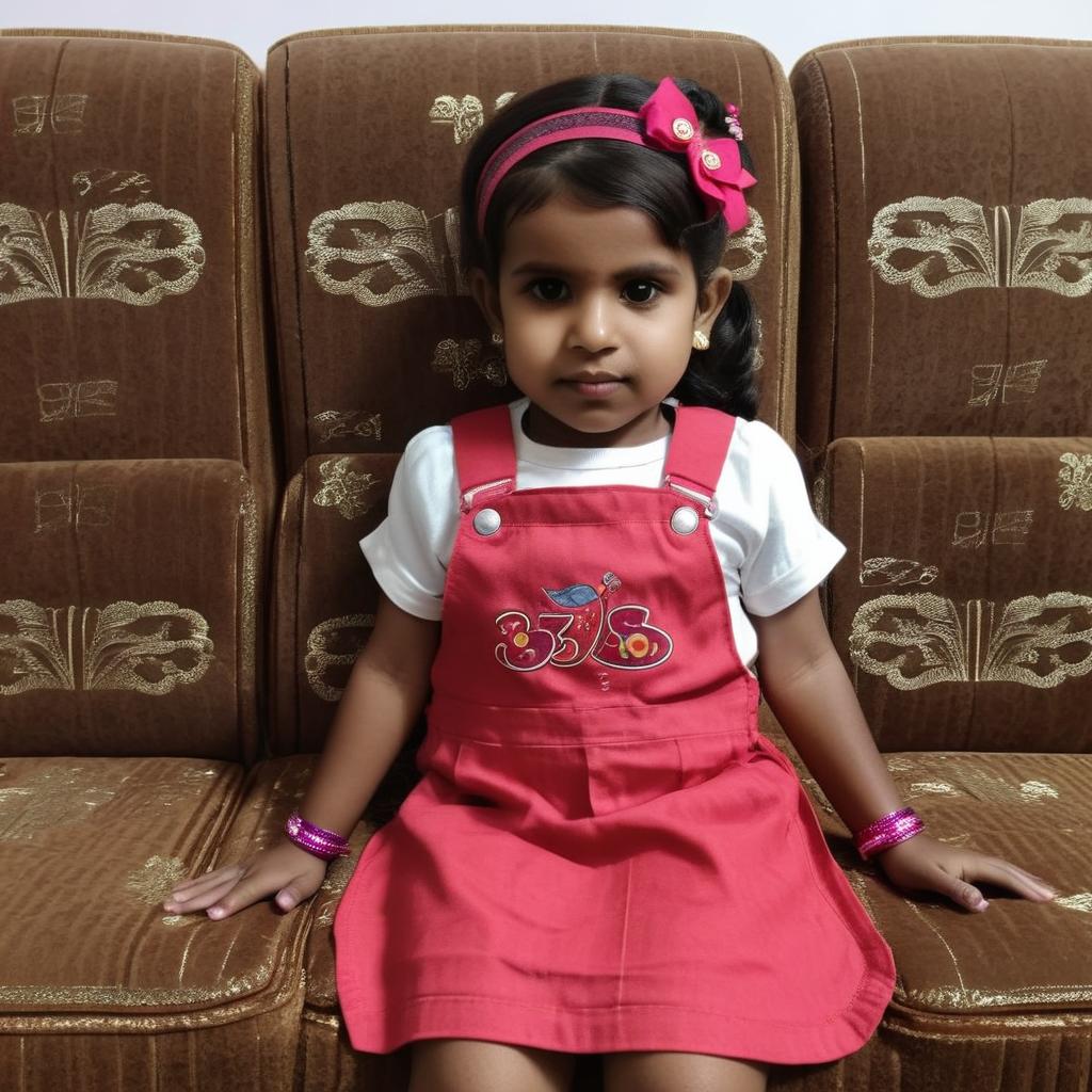 The girl in this photo is 3 years old. Genrate a photo of her if she is 25 years old