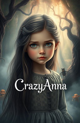 A young girl with an expressive face, growing up in a mysterious and magical environment