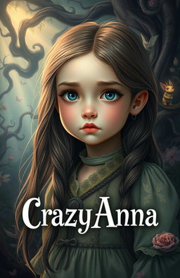 A young girl with an expressive face, growing up in a mysterious and magical environment
