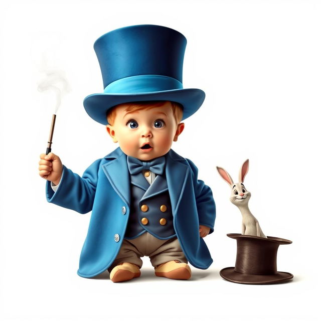 A cute and comical poster with a white background featuring an unrealistic character