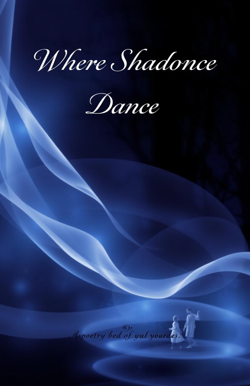 A beautifully designed poetry book cover titled "Where Shadows Dance"
