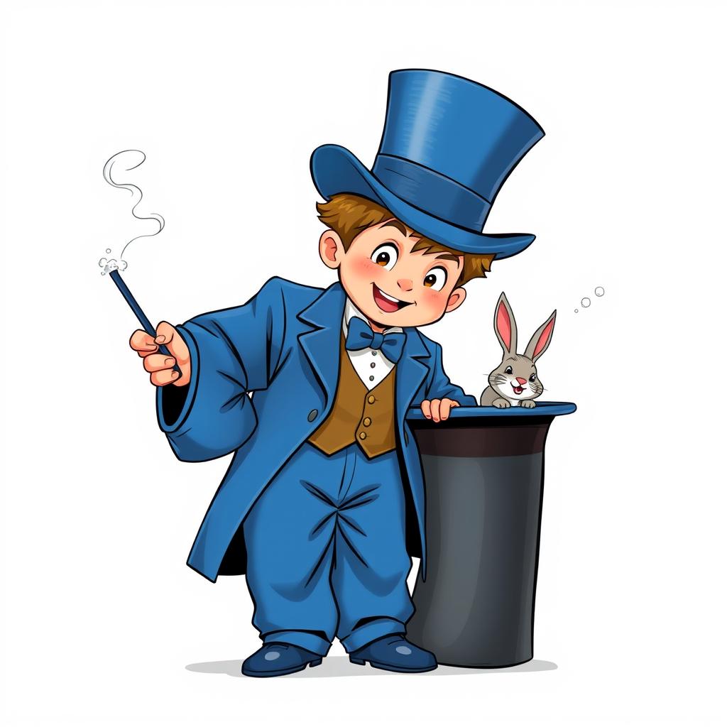 A whimsical and cute comic poster with a white background