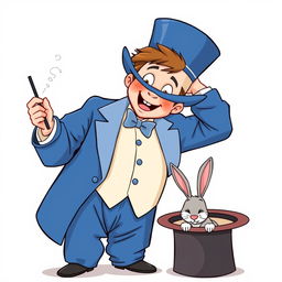 A whimsical and cute comic poster with a white background