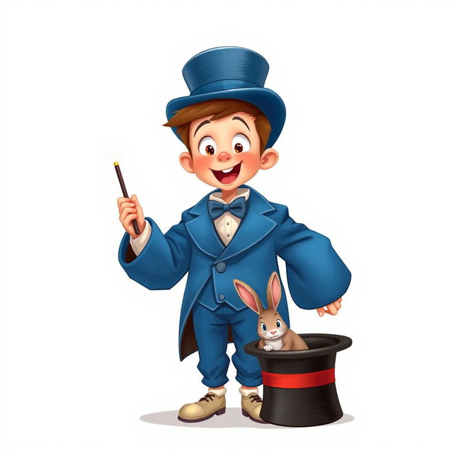 A whimsical and cute poster with a white background featuring a realistic character