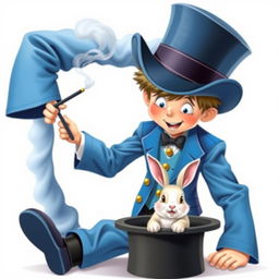 A whimsical and cute poster with a white background featuring a realistic character