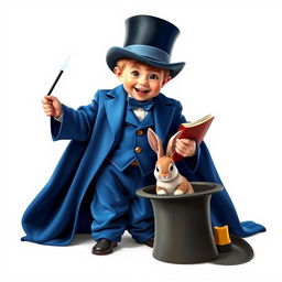 A whimsical and cute poster with a white background featuring a very realistic character