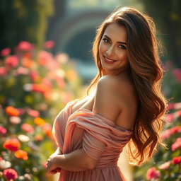 A stunning and alluring portrait of an attractive woman, exuding confidence and charm