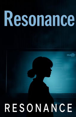 A thriller, crime, and sci-fi novel cover design titled "Resonance"