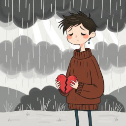 A heartfelt scene depicting the emotional essence of love and heartbreak
