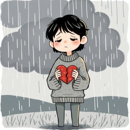 A heartfelt scene depicting the emotional essence of love and heartbreak