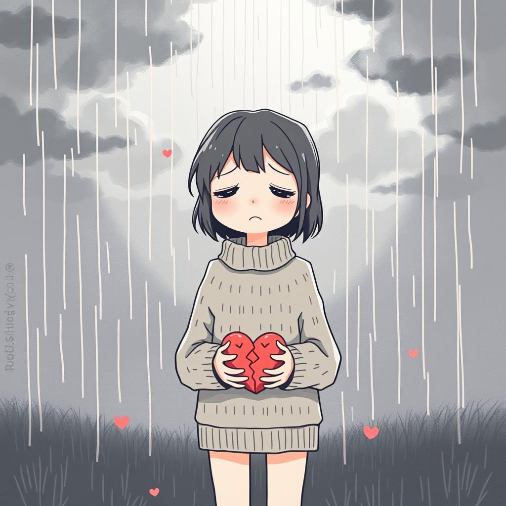 A heartfelt scene depicting the emotional essence of love and heartbreak