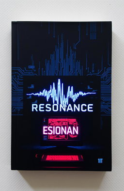 A captivating thriller, crime, and sci-fi novel cover featuring a dark, moody atmosphere