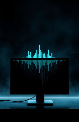 A dark, atmospheric book cover designed for a thriller, crime, and sci-fi novel