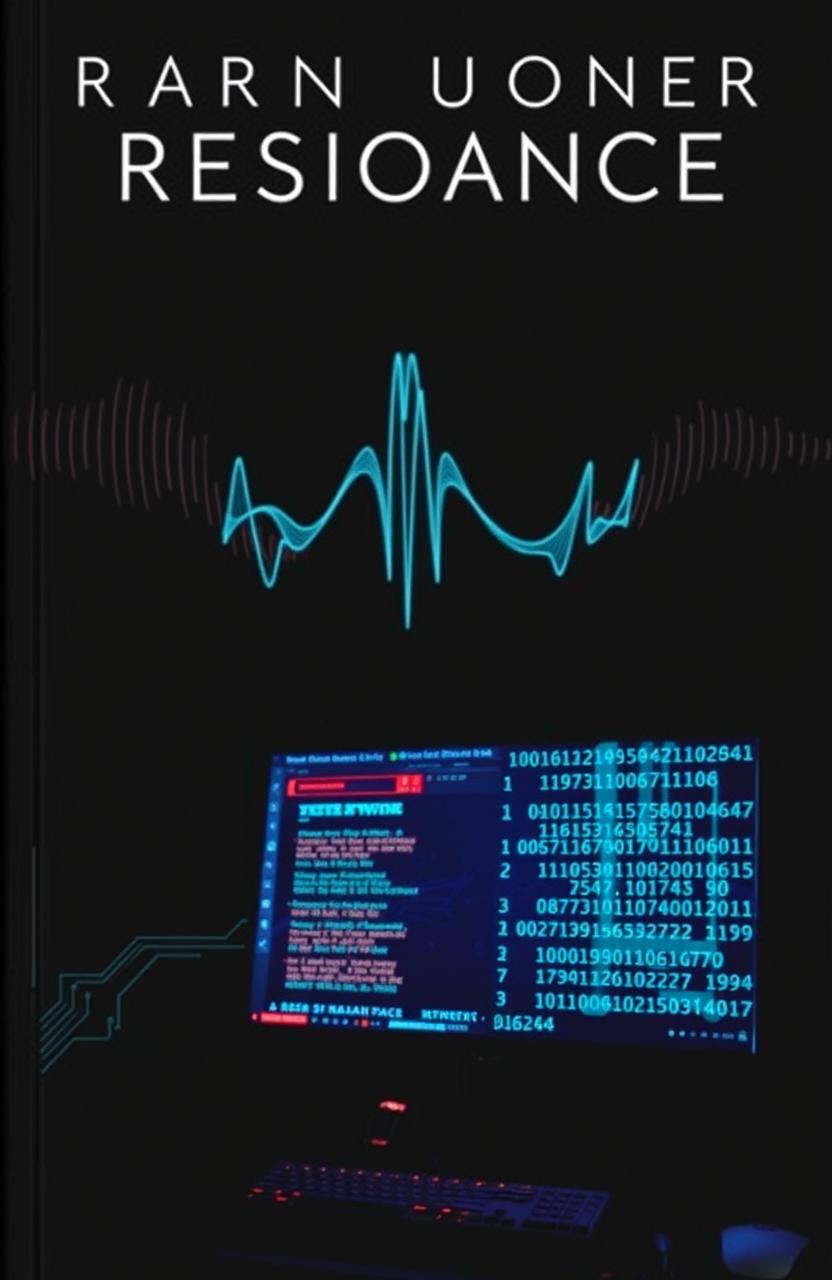 A dark and captivating book cover for a thriller, crime, and sci-fi novel