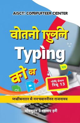 A cover design for a Hindi typing book published by AISCT Computer Center