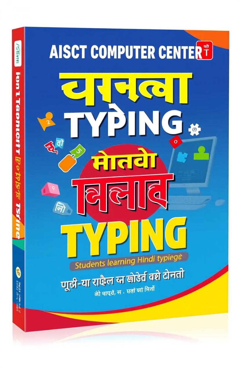 A cover design for a Hindi typing book published by AISCT Computer Center