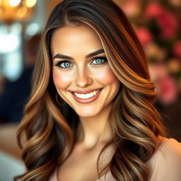 A stunning portrait of a woman, capturing her beauty and elegance