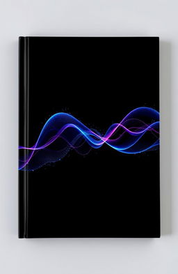 A dark and captivating book cover design featuring a stunning representation of resonance or sound waves visually depicted in vibrant blue and purple hues