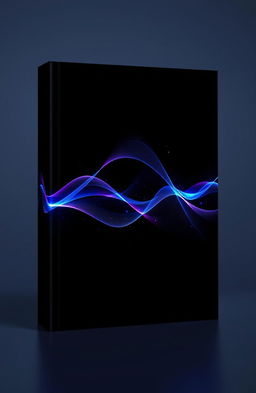 A dark and captivating book cover design featuring a stunning representation of resonance or sound waves visually depicted in vibrant blue and purple hues