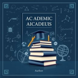 A captivating book cover design for an academic work, featuring an elegant and modern composition