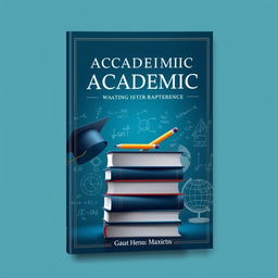 A captivating book cover design for an academic work, featuring an elegant and modern composition