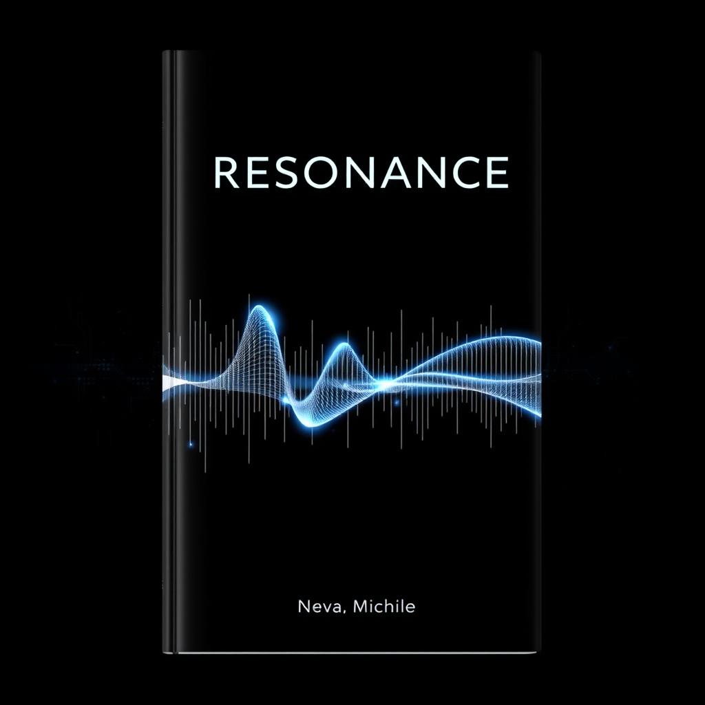 A stunning yet minimalist book cover design featuring a prominent sound wave graphic that symbolizes resonance