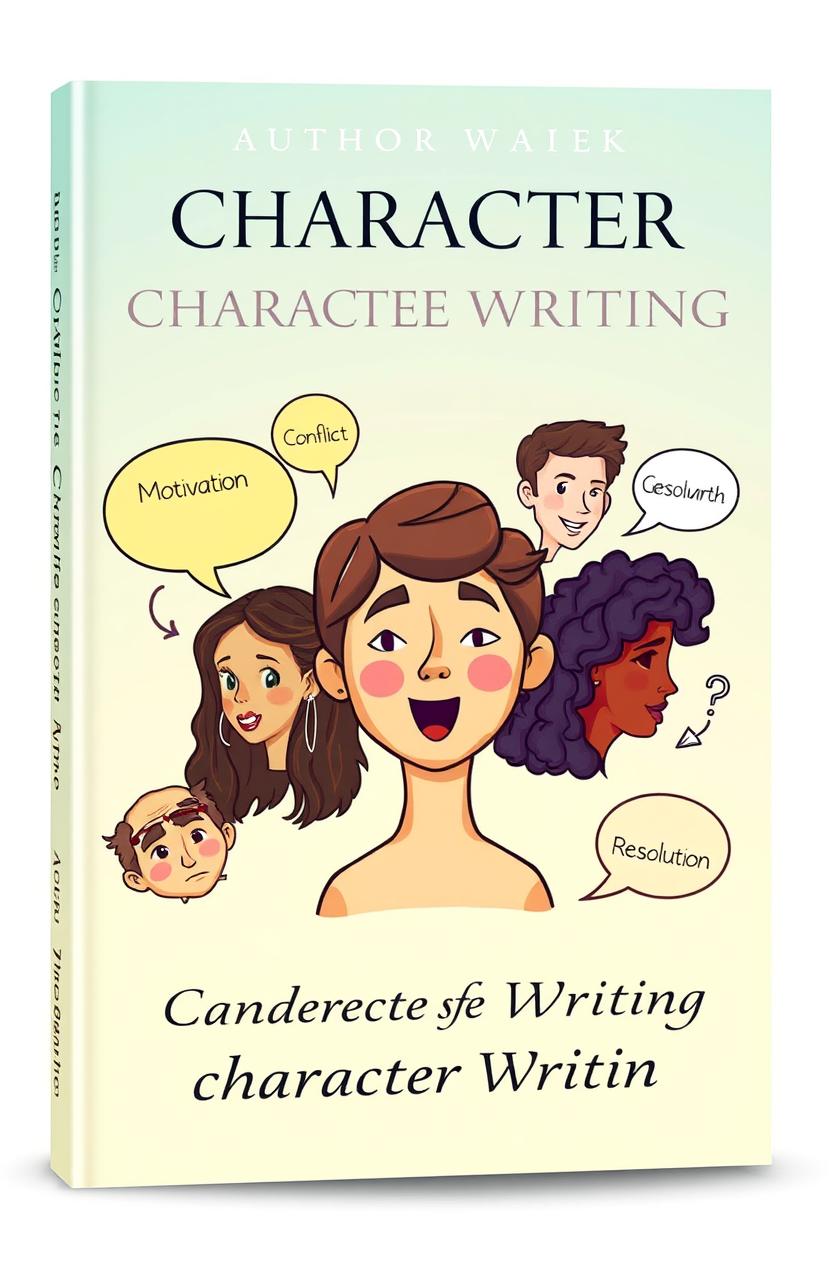 Book cover design featuring a stylized, illustrated character embodying various emotional expressions