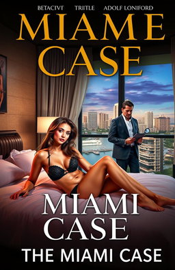 A captivating book cover for a mystery thriller titled 'The Miami Case'