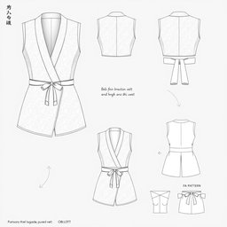 Design a women's vest with a luxurious brocade outer layer and a soft rayon cotton inner layer