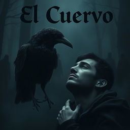 An emotional and dark scene featuring a man weeping over the death of his beloved, surrounded by a somber, shadowy environment