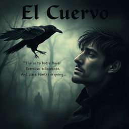 An emotional and dark scene featuring a man weeping over the death of his beloved, surrounded by a somber, shadowy environment