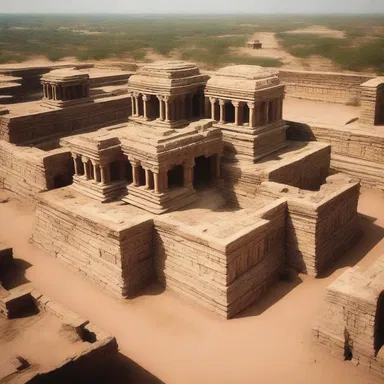 The temple was a grand aggregative structure composed of multiple smaller buildings and prayer halls.