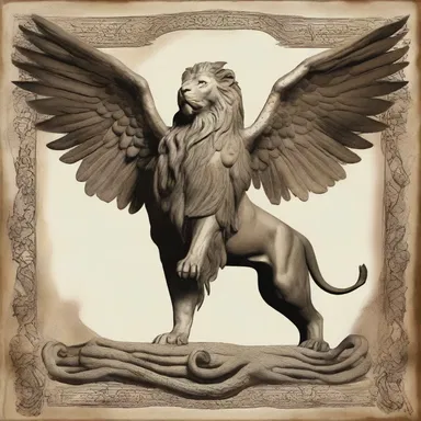 The ancient legend speaks of an aggregative creature, with the body of a lion, wings of an eagle, and the tail of a serpent.