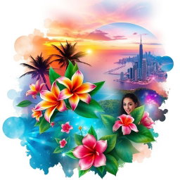 A creative collage of stunning and vibrant images, blending various elements seamlessly