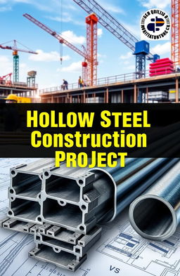 A professional cover for a construction project involving hollow steel sections
