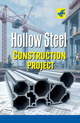 A professional cover for a construction project involving hollow steel sections
