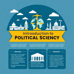 A visually appealing graphic titled 'Introduction to Political Science'