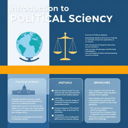 A visually appealing graphic titled 'Introduction to Political Science'