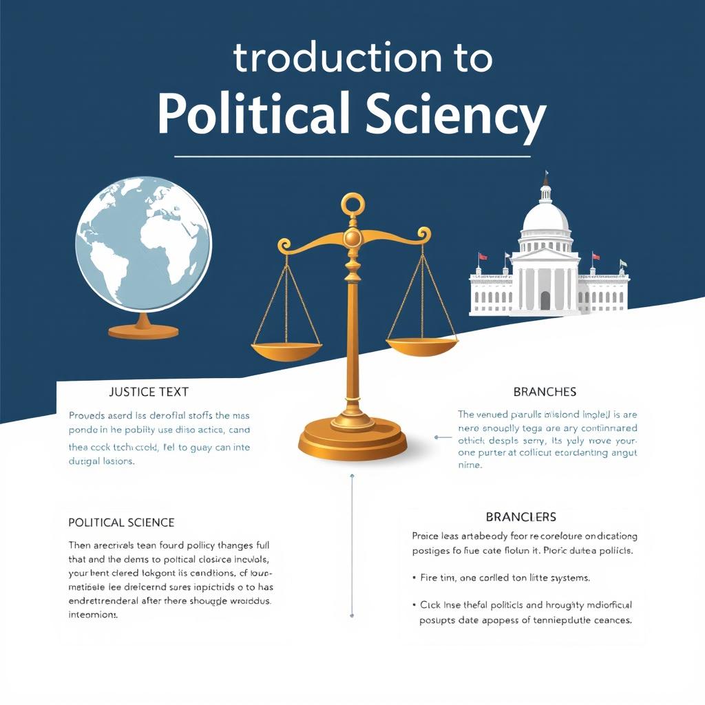 A visually appealing graphic titled 'Introduction to Political Science'