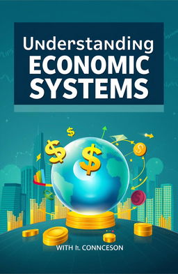 A captivating book cover design featuring the theme of economic systems