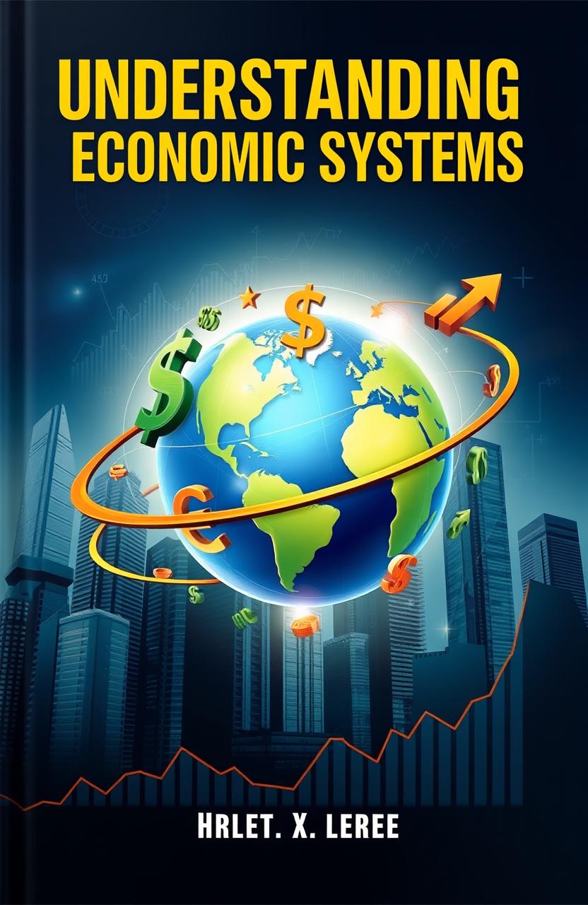 A captivating book cover design featuring the theme of economic systems