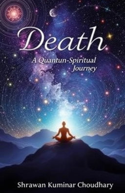 A captivating book cover for 'Death: A Quantum-Spiritual Journey' by Shrawan Kumar Choudhary