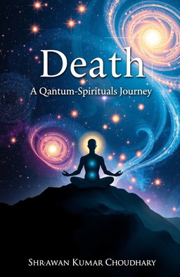 A captivating book cover for 'Death: A Quantum-Spiritual Journey' by Shrawan Kumar Choudhary
