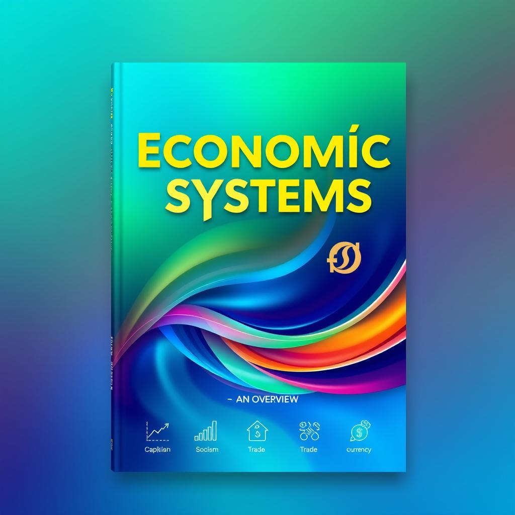 A striking book cover design for 'Economic Systems: An Overview'