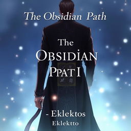 A captivating anime-style cover page for a fantasy novel titled 'The Obsidian Path' by the author Eklektos